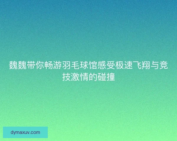 魏魏带你畅游羽毛球馆感受极速飞翔与竞技激情的碰撞