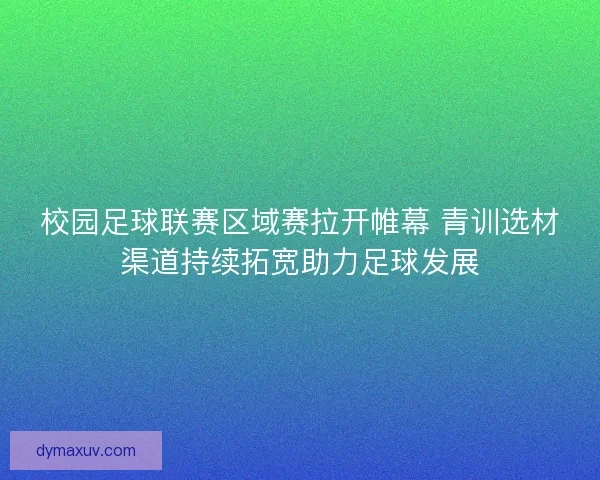 校园足球联赛区域赛拉开帷幕 青训选材渠道持续拓宽助力足球发展